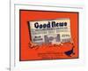 Good News Brand - Los Angeles, California - Citrus Crate Label-Lantern Press-Framed Art Print