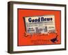 Good News Brand - Los Angeles, California - Citrus Crate Label-Lantern Press-Framed Art Print