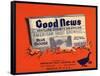 Good News Brand - Los Angeles, California - Citrus Crate Label-Lantern Press-Framed Stretched Canvas