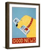 Good News Dog Yellow-Stephen Huneck-Framed Giclee Print