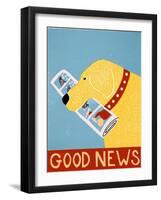 Good News Dog Yellow-Stephen Huneck-Framed Giclee Print