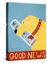 Good News Dog Yellow-Stephen Huneck-Stretched Canvas