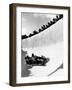 Good of Cresta Run, Bobsled Run, Coasting around Sunny Bend as People Peer from Above the Track-Alfred Eisenstaedt-Framed Photographic Print