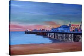 Good Old Brighton Pier East Sussex United Kingdom-Markus Bleichner-Stretched Canvas