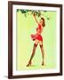 Good Pickin's Pin-Up c1940s-Art Frahm-Framed Art Print