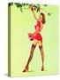 Good Pickin's Pin-Up c1940s-Art Frahm-Stretched Canvas