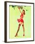 Good Pickin's Pin-Up c1940s-Art Frahm-Framed Art Print