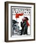 "'Good Road Ahead'," Country Gentleman Cover, December 29, 1923-F. Lowenheim-Framed Giclee Print