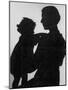 Good Silhouette of a Mother and Child-null-Mounted Photographic Print