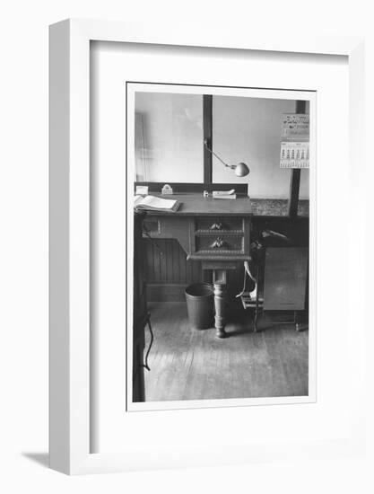 Good Still Life of Old Fashioned Desk Still in Use in Law Offices, Banks, and Commercial Firms-Walker Evans-Framed Photographic Print