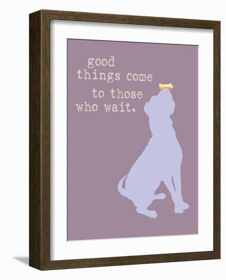 Good Things Come - Purple Version-Dog is Good-Framed Art Print