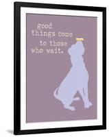 Good Things Come - Purple Version-Dog is Good-Framed Art Print