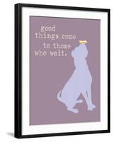 Good Things Come - Purple Version-Dog is Good-Framed Art Print