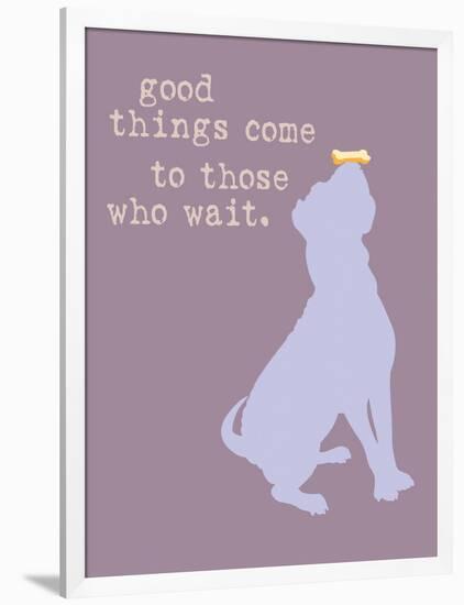 Good Things Come - Purple Version-Dog is Good-Framed Art Print