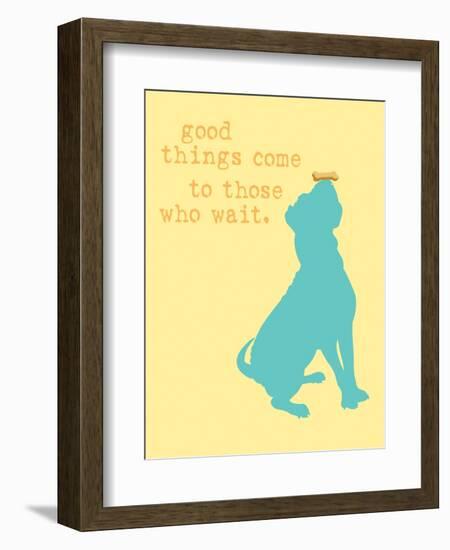 Good Things Come - Yellow Version-Dog is Good-Framed Art Print