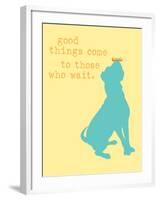 Good Things Come - Yellow Version-Dog is Good-Framed Art Print