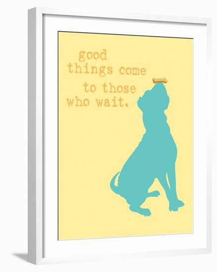 Good Things Come - Yellow Version-Dog is Good-Framed Art Print