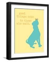 Good Things Come - Yellow Version-Dog is Good-Framed Art Print