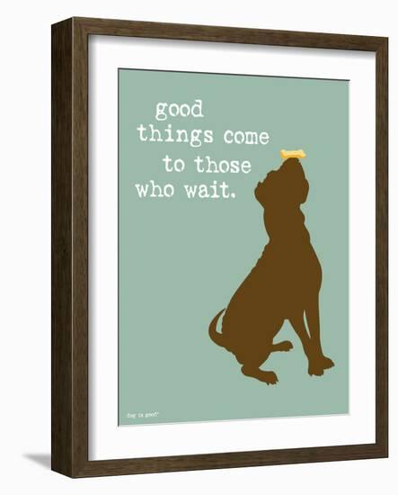 Good Things-Dog is Good-Framed Art Print