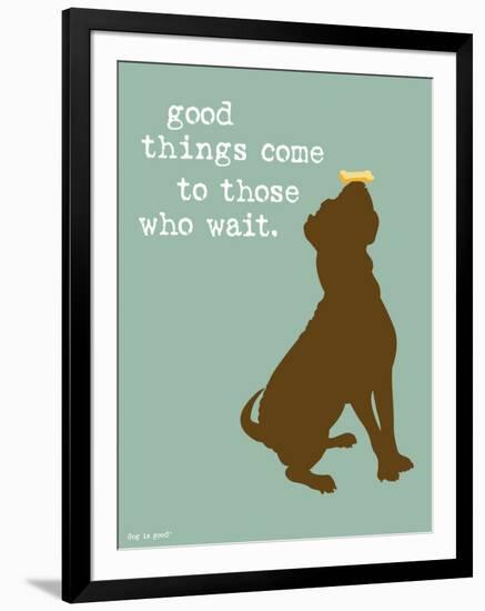 Good Things-Dog is Good-Framed Art Print