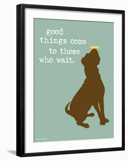 Good Things-Dog is Good-Framed Art Print