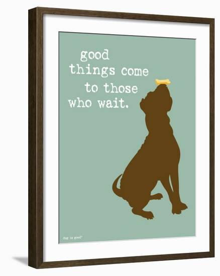 Good Things-Dog is Good-Framed Art Print