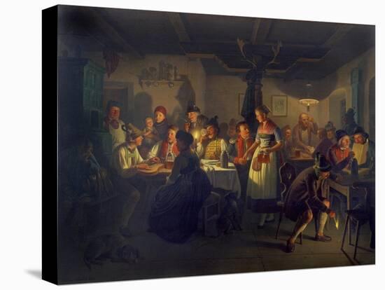 Good Time During an Evening in a Bavarian Inn, 1861-Moritz Von Schwind-Stretched Canvas