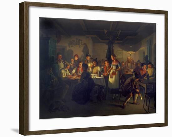 Good Time During an Evening in a Bavarian Inn, 1861-Moritz Von Schwind-Framed Giclee Print