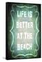 Good Times Better Beach-LightBoxJournal-Framed Stretched Canvas