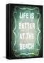 Good Times Better Beach-LightBoxJournal-Framed Stretched Canvas