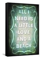 Good Times Love Beach-LightBoxJournal-Framed Stretched Canvas