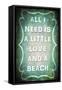 Good Times Love Beach-LightBoxJournal-Framed Stretched Canvas