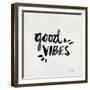 Good Vibes - Black Ink-Cat Coquillette-Framed Premium Giclee Print