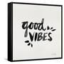 Good Vibes - Black Ink-Cat Coquillette-Framed Stretched Canvas