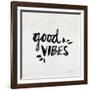 Good Vibes - Black Ink-Cat Coquillette-Framed Giclee Print