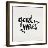 Good Vibes - Black Ink-Cat Coquillette-Framed Giclee Print