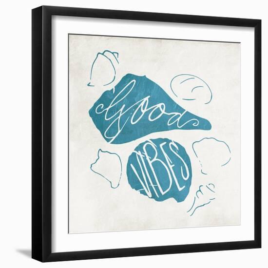 Good Vibes Clean-Jace Grey-Framed Art Print