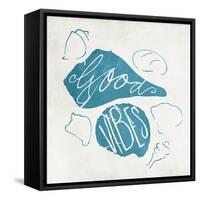 Good Vibes Clean-Jace Grey-Framed Stretched Canvas