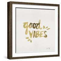 Good Vibes - Gold Ink-Cat Coquillette-Framed Giclee Print