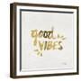 Good Vibes - Gold Ink-Cat Coquillette-Framed Giclee Print