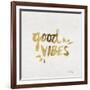 Good Vibes - Gold Ink-Cat Coquillette-Framed Giclee Print