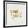 Good Vibes - Gold Ink-Cat Coquillette-Framed Giclee Print