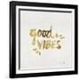 Good Vibes - Gold Ink-Cat Coquillette-Framed Giclee Print