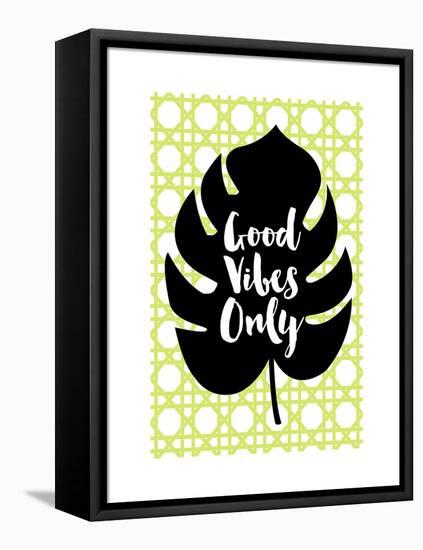 Good Vibes Only Green-Bella Dos Santos-Framed Stretched Canvas