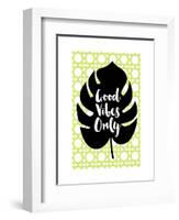 Good Vibes Only Green-Bella Dos Santos-Framed Art Print