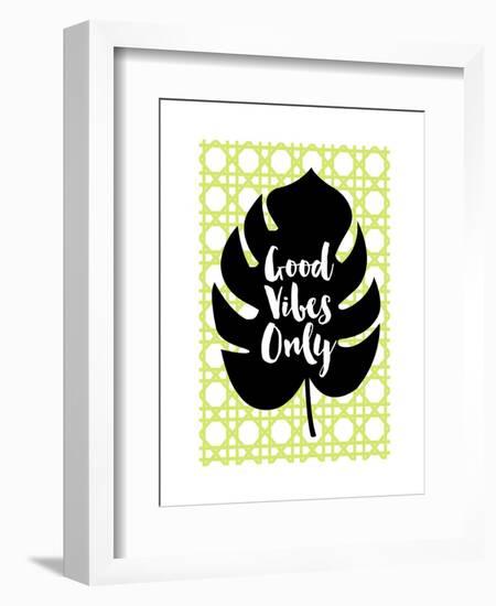 Good Vibes Only Green-Bella Dos Santos-Framed Art Print