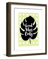 Good Vibes Only Green-Bella Dos Santos-Framed Art Print