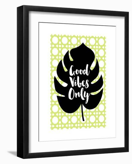 Good Vibes Only Green-Bella Dos Santos-Framed Art Print