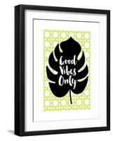 Good Vibes Only Green-Bella Dos Santos-Framed Art Print