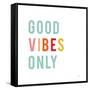 Good Vibes Only Pastel-Ann Kelle-Framed Stretched Canvas